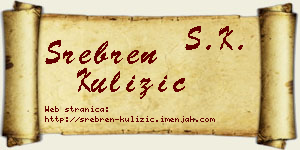 Srebren Kulizić vizit kartica